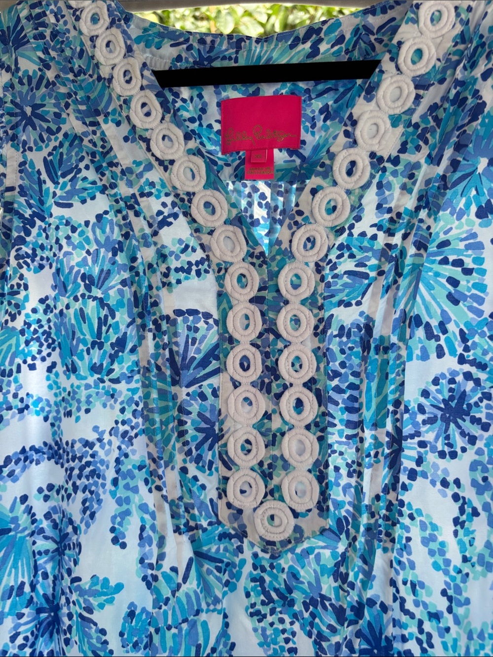 Lilly Pulitzer Shell Me You Love Me Joan Tunic Turquoise Oasis Sleeveless Dress - Picture 3 of 5